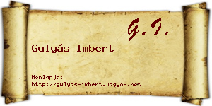 Gulyás Imbert névjegykártya
